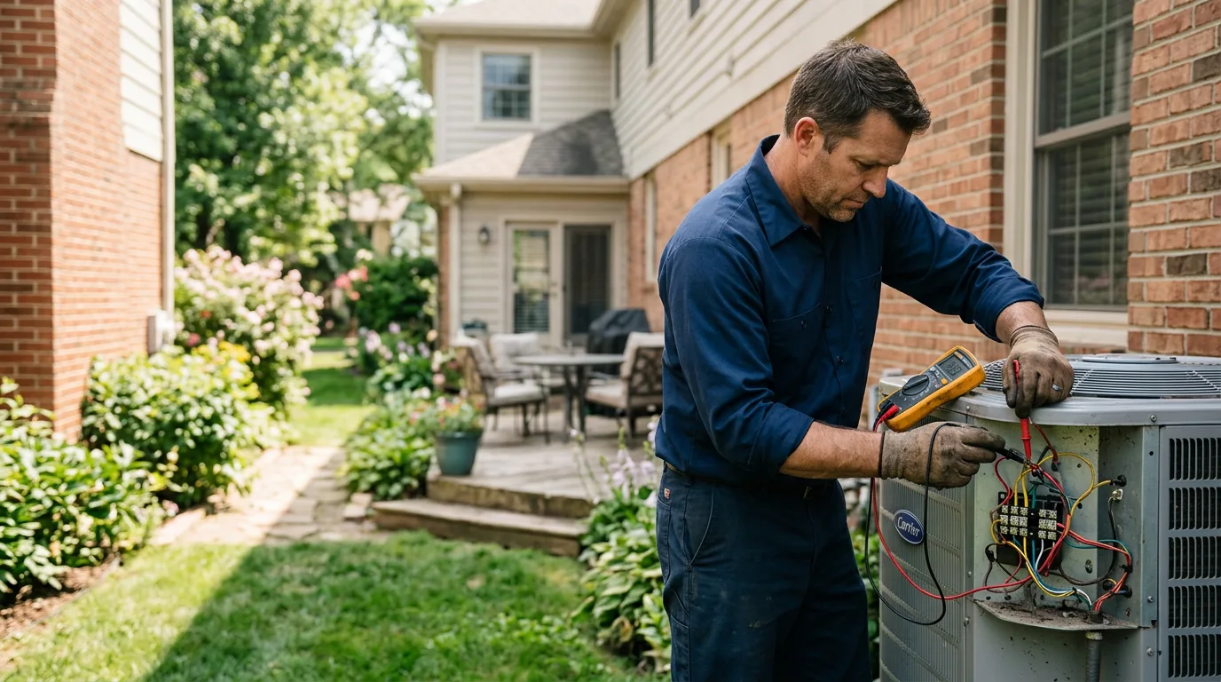 HVAC technician working near Carrington, ND